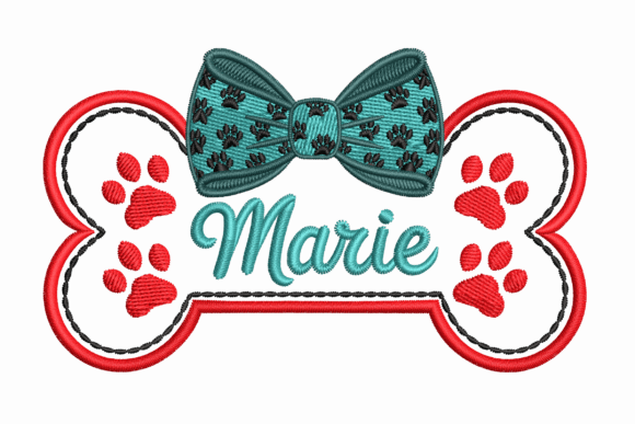 A Designer's Review of the Personalized Dog Bone Embroidery File