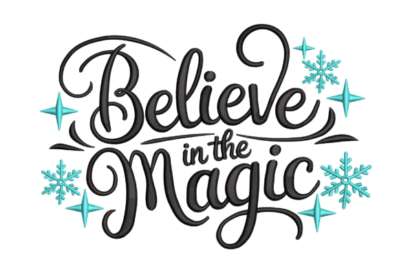 Believe in the Magic: A Festive Embroidery Design