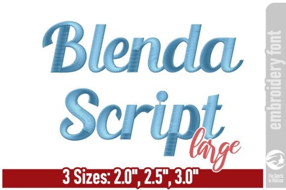 Blenda Script Embroidery Font: Graceful Strength for Your Booth