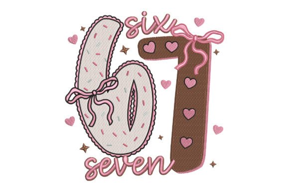 Cute Valentine 67 Donut Bow: A Charming Embroidery Design