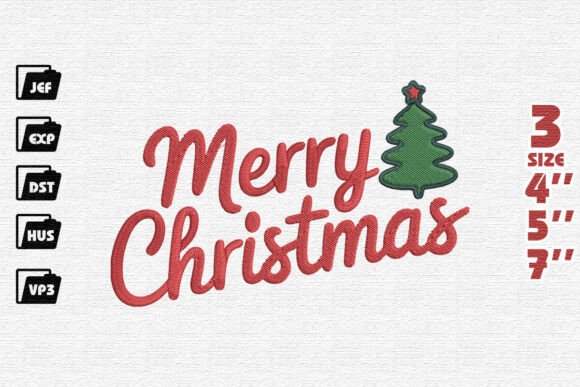 Evaluating the Merry Christmas Script Embroidery Design