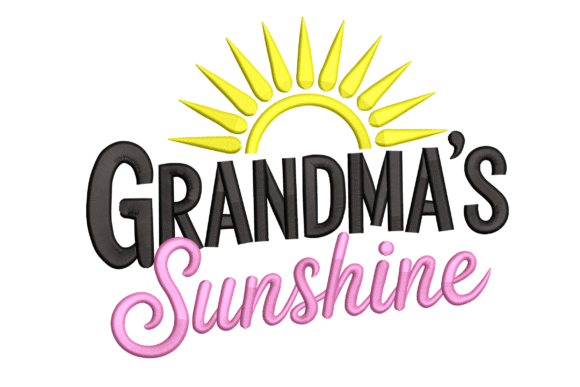 Grandma’s Sunshine: A Heartwarming Embroidery Design