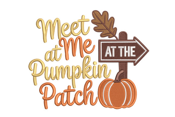 Meet Me at the Pumpkin Patch: A Charming Embroidery