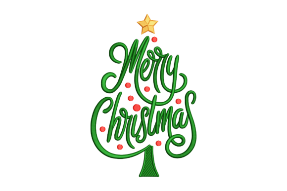 Merry Tree: A Festive and Stylish Embroidery Design