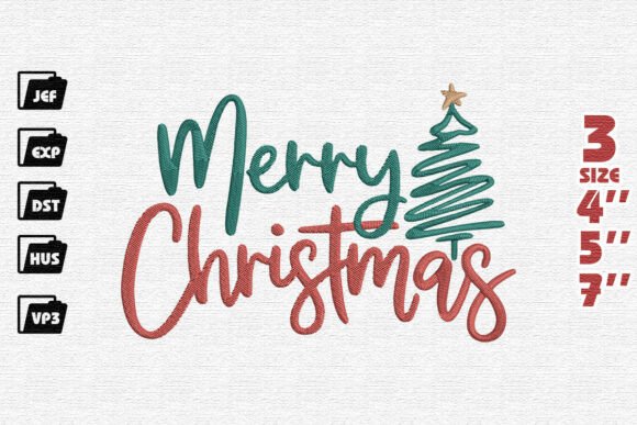 Modern Merry Christmas Script & Scribble Tree Review