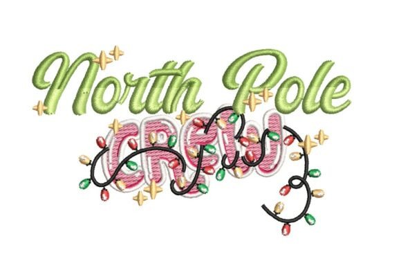 North Pole Crew: A Festive Embroidery Delight