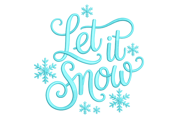 Review: Let It Snow Winter Script Embroidery Design