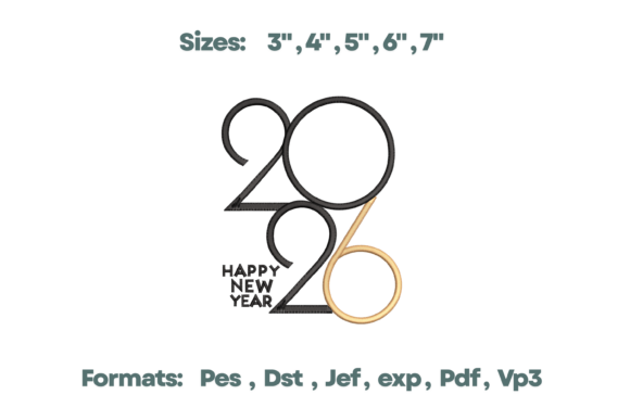 Reviewing the 2026 Intertwined Script New Year Art Embroidery Design
