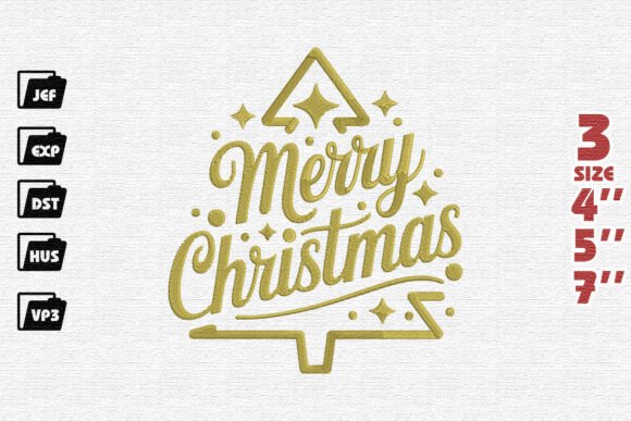 Reviewing the Golden Merry Christmas Typography Tree Design