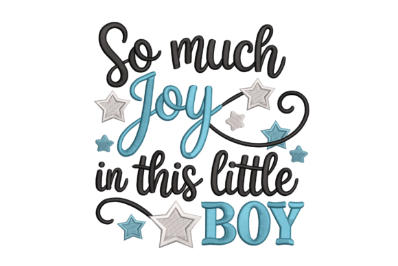 So Much Joy: A Heartwarming Boy-Themed Embroidery